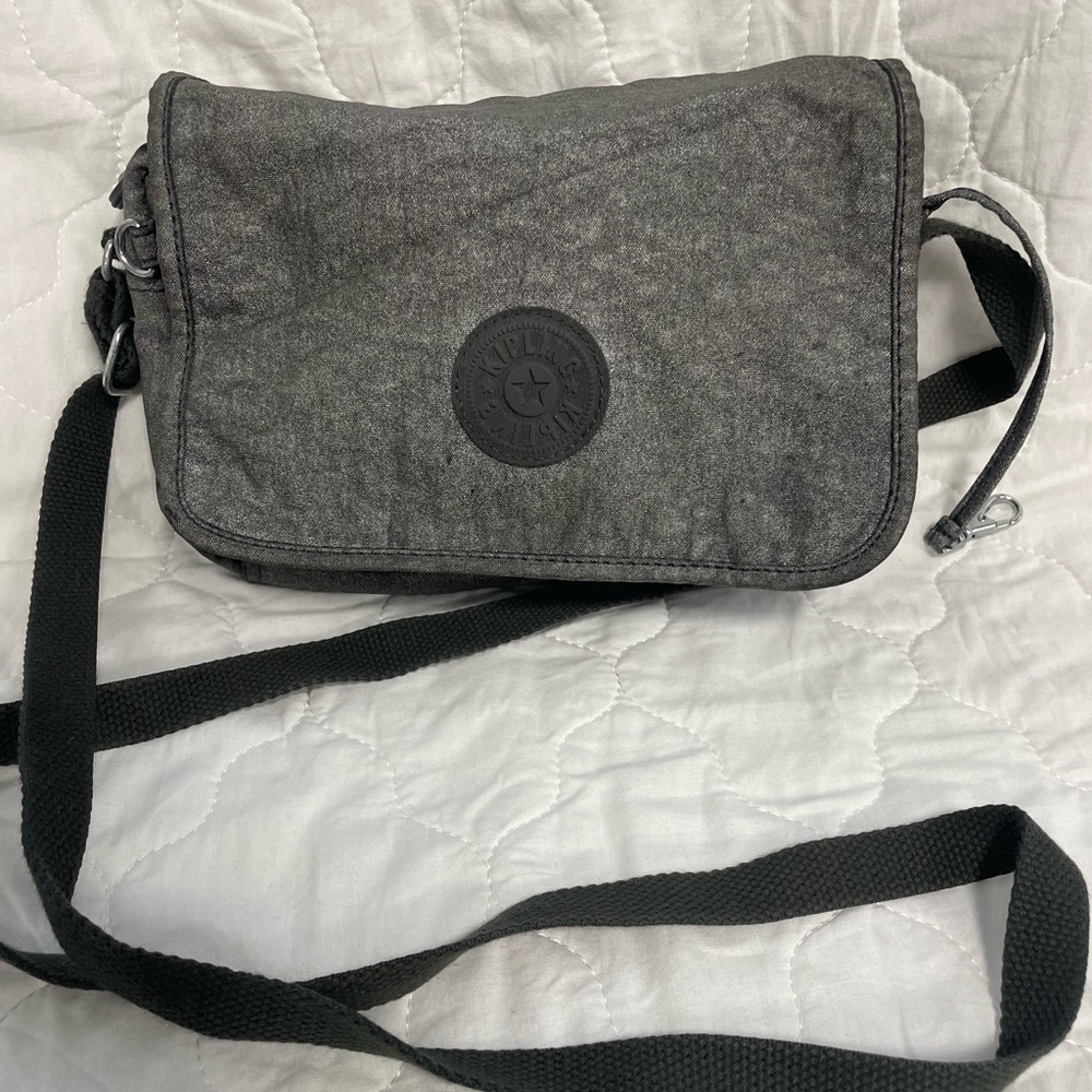 Silver Kipling Over The Shoulder Purse